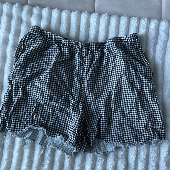 a new day Pants - A New Day black and White Gingham distressed Women's Shorts
